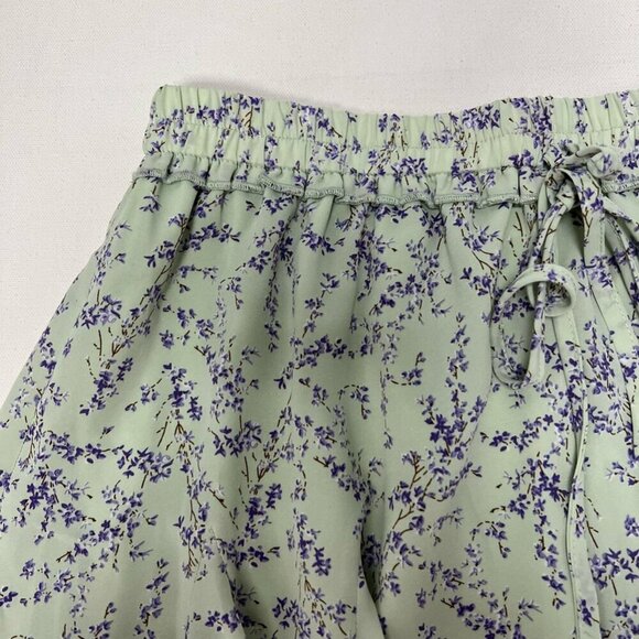 She + Sky Womens Culottes Shorts Multicolor Floral Lined High Rise Drawstring M - Picture 5 of 10